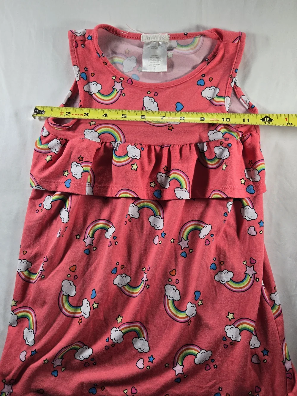 Source Unknown Pink Coral Rainbow Flutter Dress
